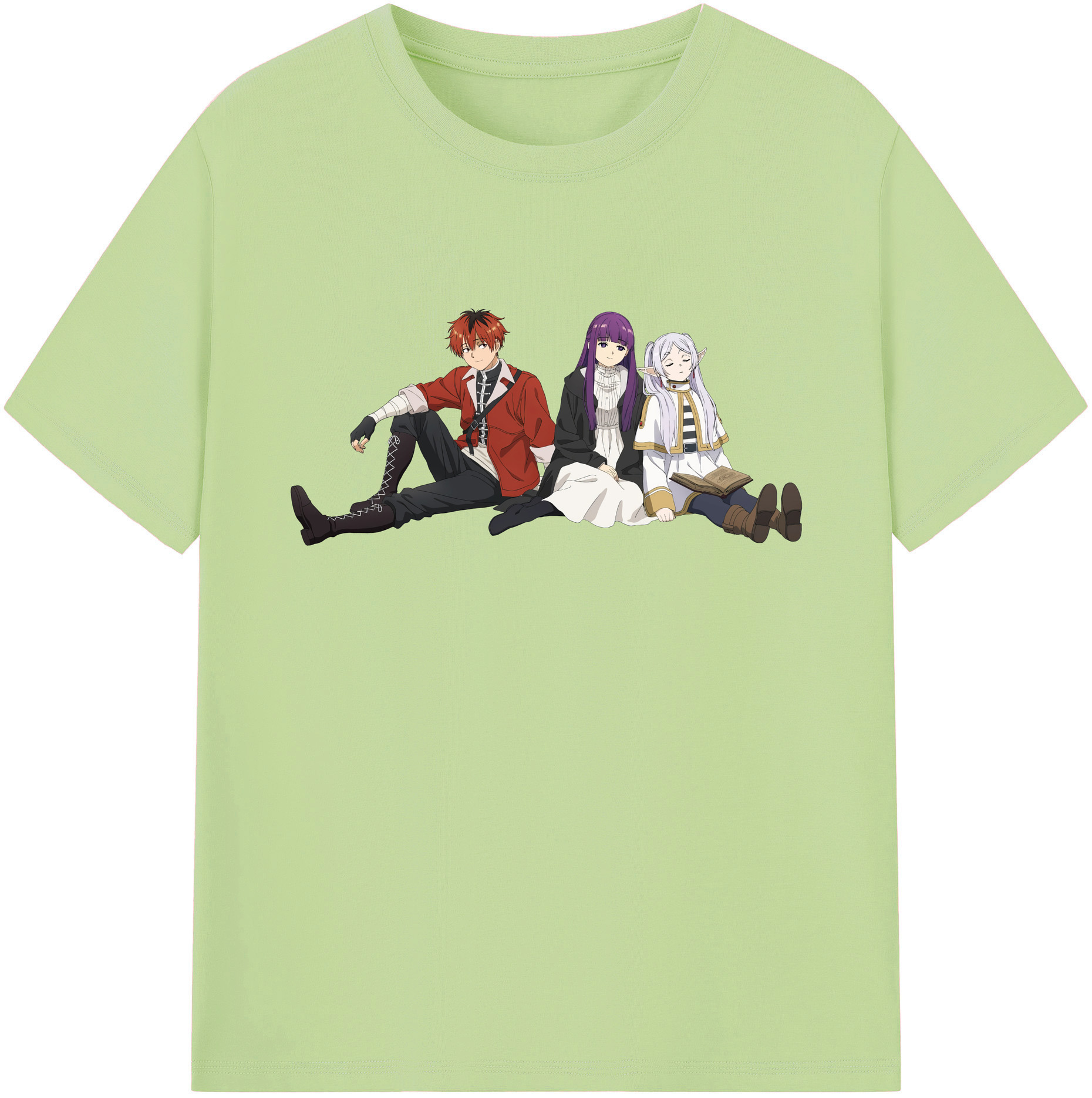 （画像用） 葬送のフリーレン Frieren 綿100％半袖Tシャツ（フロントプリント）